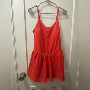 JoyLab Vibrant Orange Dress With Shorts